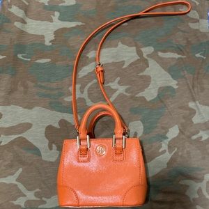 Micro mini orange Tory Burch purse